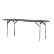 Zown Folding Table, Resin, Commercial, 72" x 30", Grey Color 60526SGY1E